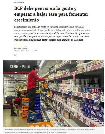 BCP debe pensar en la gente y empezar a baja tasa para fomentar crecimiento